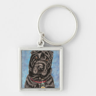 Chinesischer Shar-Pei Hund Art - Tia Schlüsselanhänger