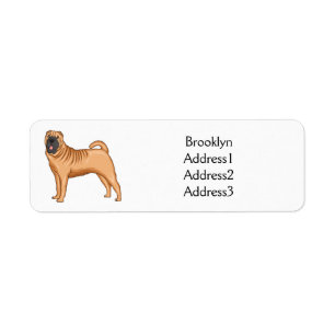 Chinesischer Shar-Pei-Hund-Cartoon