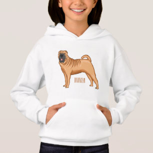 Chinesischer Shar-Pei-Hund-Cartoon Hoodie