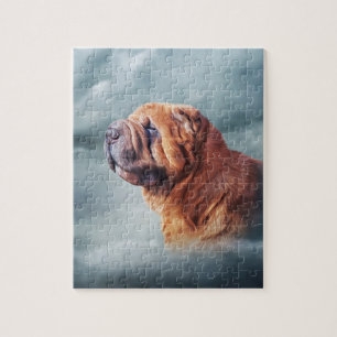 Chinesischer Shar-Pei-Hund Zeichnend