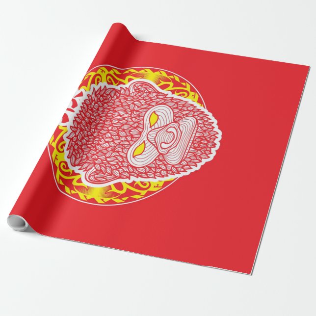 Chinesischer Shio Monkey Geschenkpapier (Ungerollt)