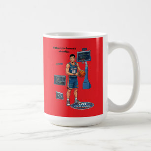 Chinesischer Softwareingenieur beim Basketballspie Kaffeetasse