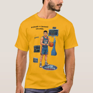 Chinesischer Softwareingenieur beim Basketballspie T-Shirt
