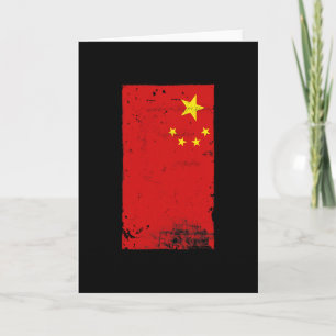 Chinesischer Stolz Reise Urlaub China Flagge Karte