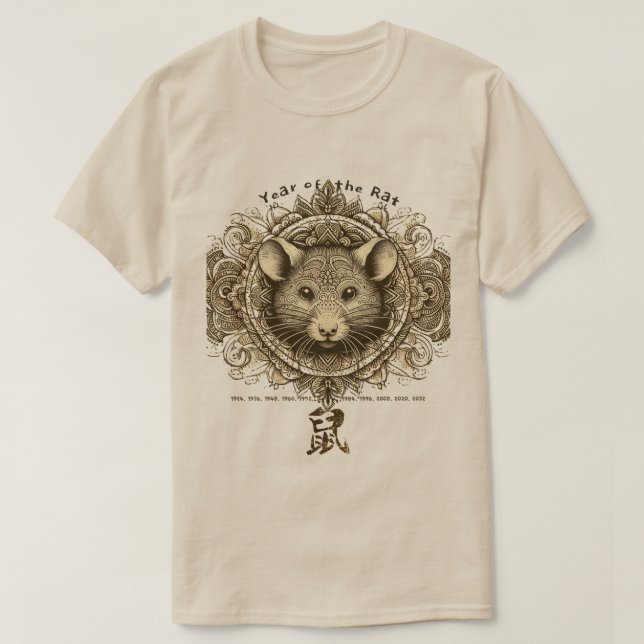 Chinesischer T - Shirt "Rat" (Design vorne)