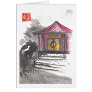 Chinesischer Taoist-Tempel-leere Karte