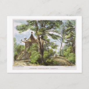 Chinesischer Tempel, Kew Gardens, Teller 13 von "K Postkarte