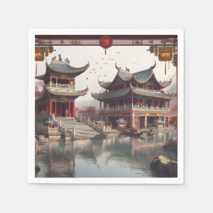 Chinesischer Tempel Serviette