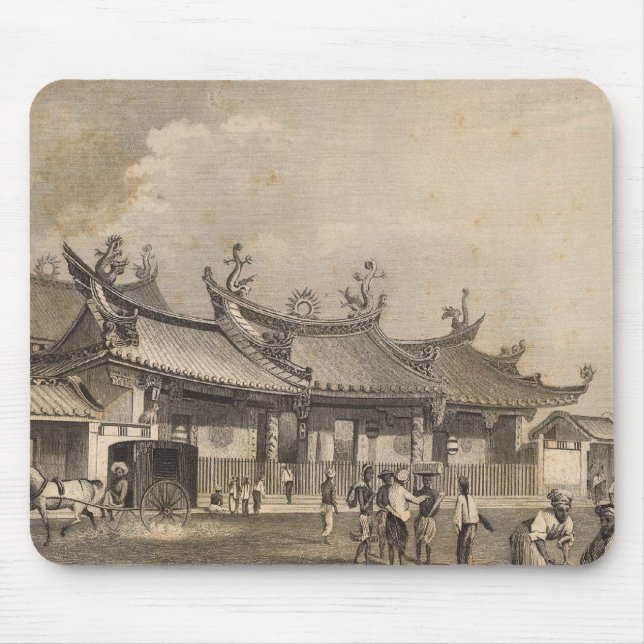 Chinesischer Tempel, Singapur Mousepad (Vorne)