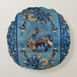 Chinesischer Tiefsee  Rundes Kissen