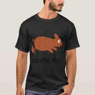 Chinesischer Tierkreis 2 Fröhliche Schweinefamilie T-Shirt