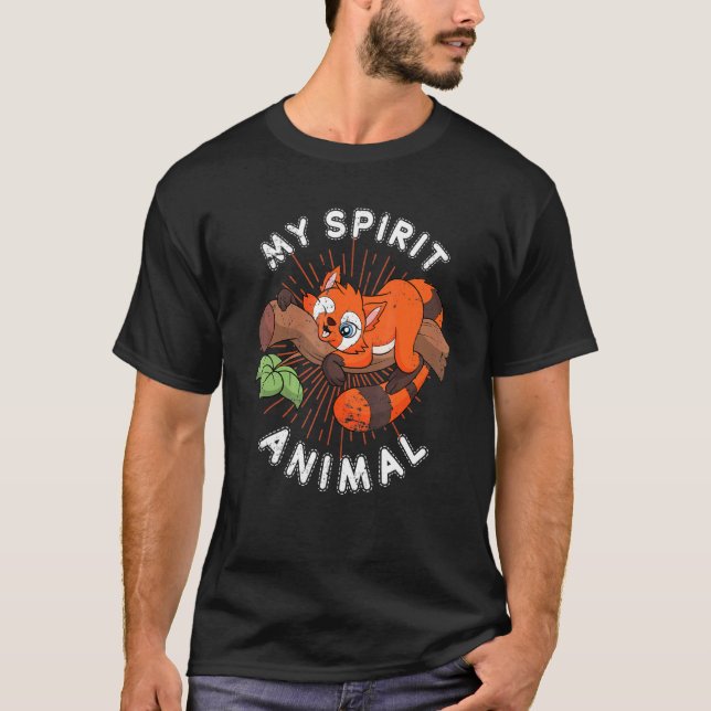 Chinesischer Tierwaldgeist Tier Wildtiere Rot P T-Shirt (Vorderseite)