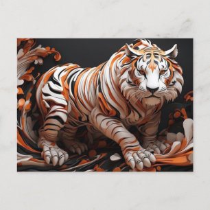 Chinesischer Tiger Awakes Postkarte