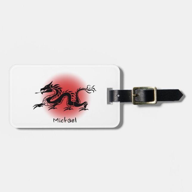 Chinesischer traditioneller Drache Gepäckanhänger (Vorderseite horizontal)