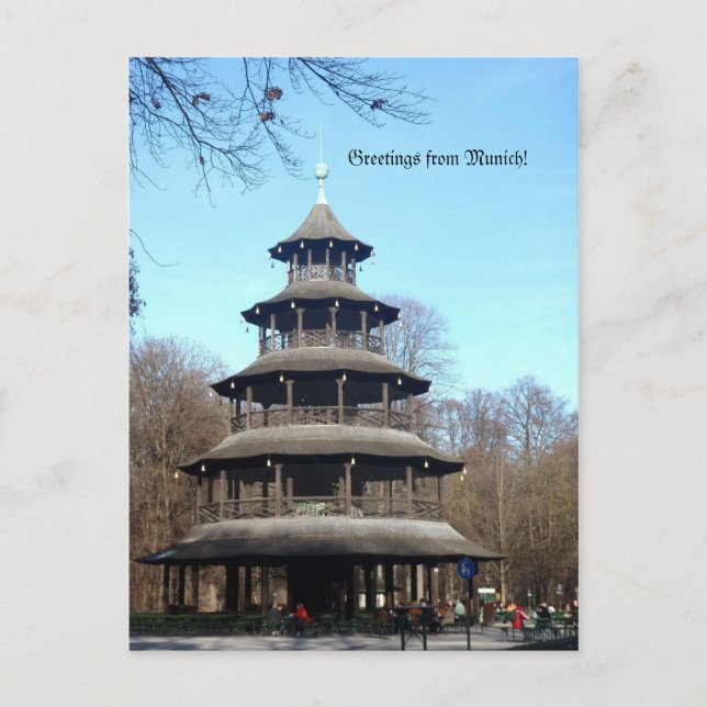 Chinesischer Turm Postkarte (Vorderseite)