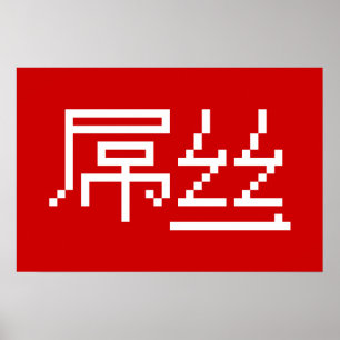 Chinesischer Verlierer / Diaosi 屌丝 Hanzi MEME Poster
