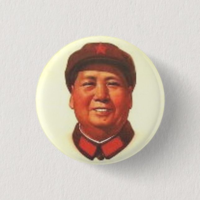 Chinesischer Vorsitzend-Mao- Zedongknopf Button (Vorderseite)