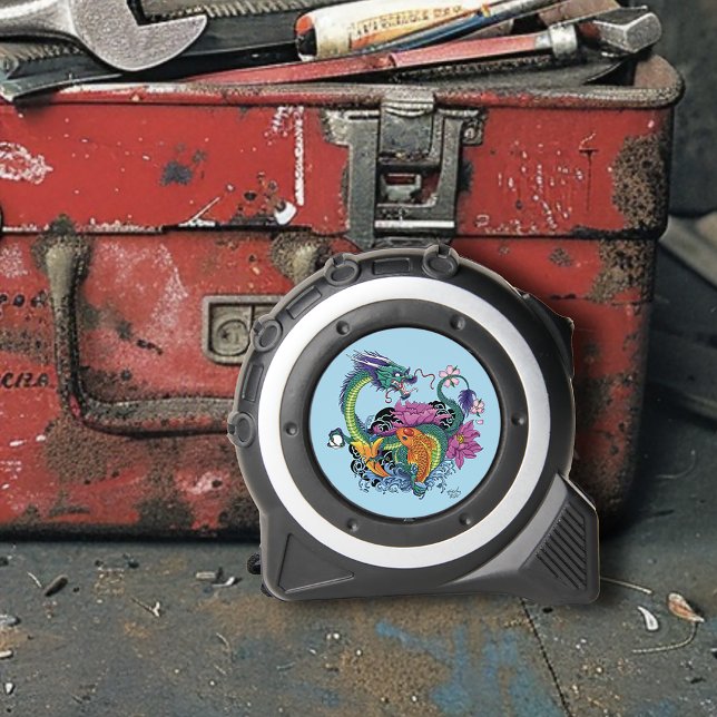 Chinesischer Wasserdrache Koi Fisch Maßband (Von Creator hochgeladen)