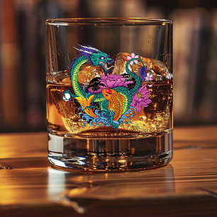 Chinesischer Wasserdrache Koi Fisch Whiskyglas