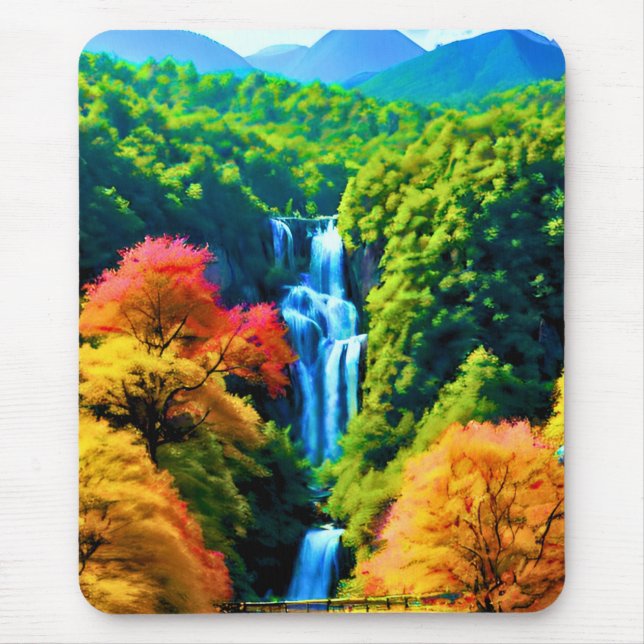 Chinesischer Wasserfall Mousepad (Vorne)