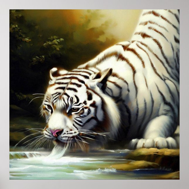 Chinesischer Weißtiger (20) Poster (Vorne)