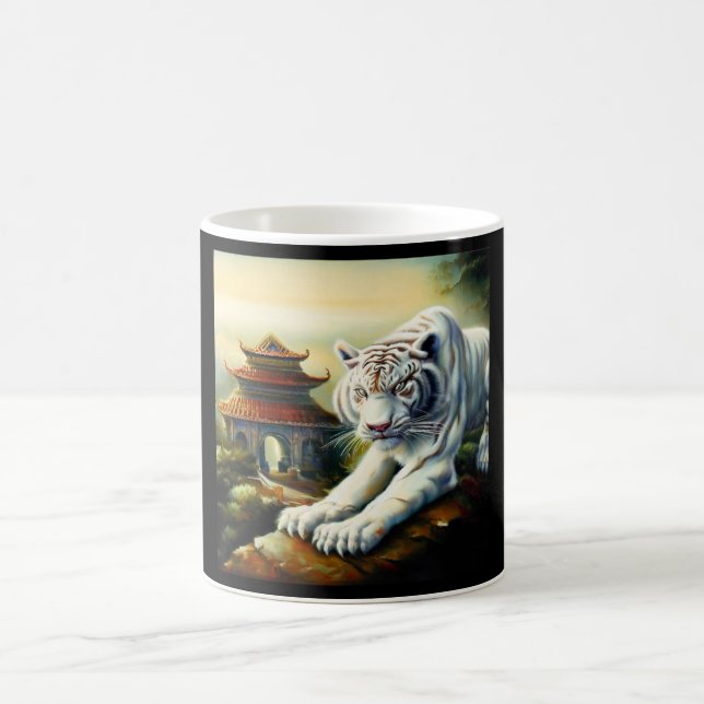 Chinesischer Weißtiger (23) Kaffeetasse (Mittel)