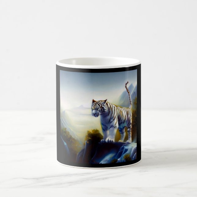 Chinesischer Weißtiger (28) Kaffeetasse (Mittel)