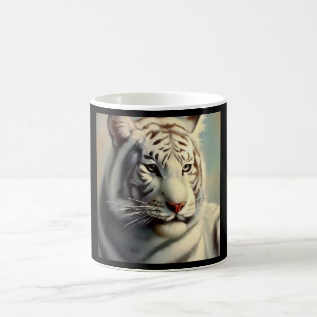 Chinesischer Weißtiger (4) Kaffeetasse (Mittel)