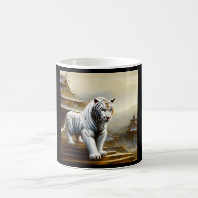 Chinesischer Weißtiger (5) Kaffeetasse (Mittel)