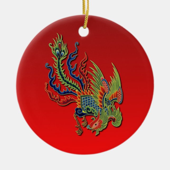 Chinesischer wohlhabender keramik ornament (Vorne)