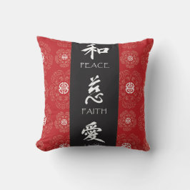 Chinesischer Zen-Frieden, Glaube, Liebe-Kissen Kissen