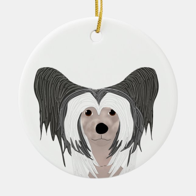 Chinesischer Zierhund Keramik Ornament (Vorne)
