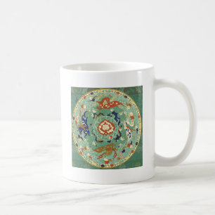 Chinesischer Zirkel Blau grün Kaffeetasse
