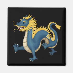 Chinesischer Zodiac Dragon Astrologie Schild Schwa Magnet