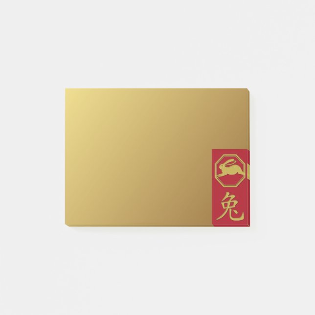Chinesischer Zodiac - Kaninchen - Polster nach der Post-it Klebezettel (Vorderseite)