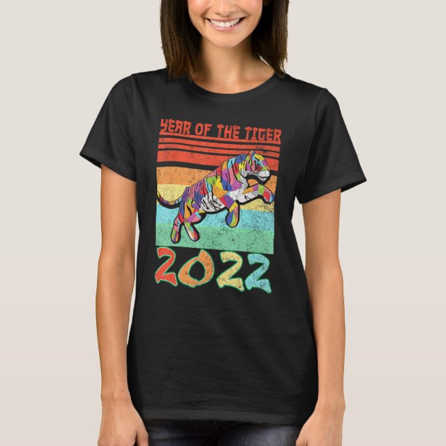 Chinesischer Zodiac Lunar Kalender glücklich neues T-Shirt (Vorderseite)