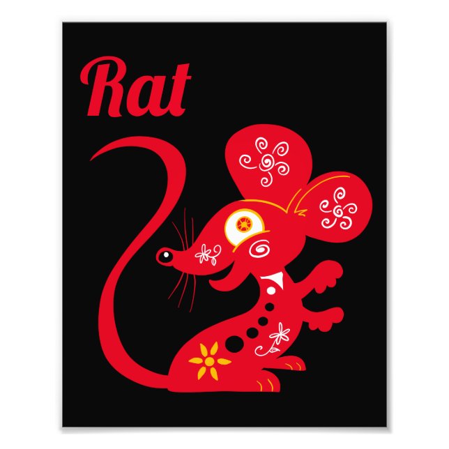 Chinesischer Zodiac Rat Fotodruck (Vorne)