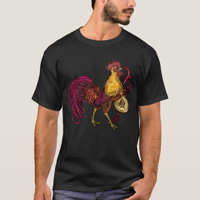 Chinesischer Zodiaka Jahr des Rooster-T - Shirt (Vorderseite)