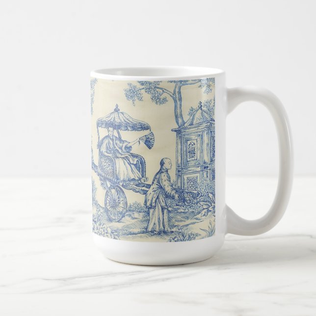 Chinesisches blaues Toile Kaffeetasse (Rechts)