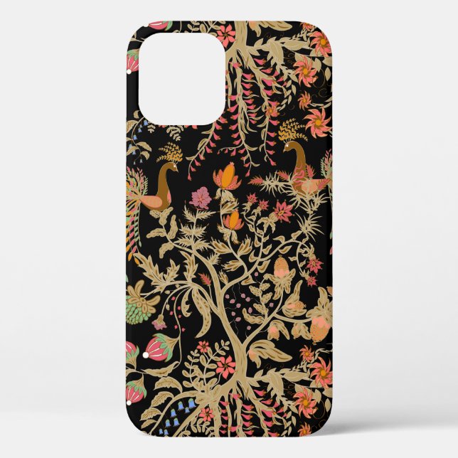 Chinesisches Blumenmuster mit schönen Vögeln  Case-Mate iPhone Hülle (Rückseite)