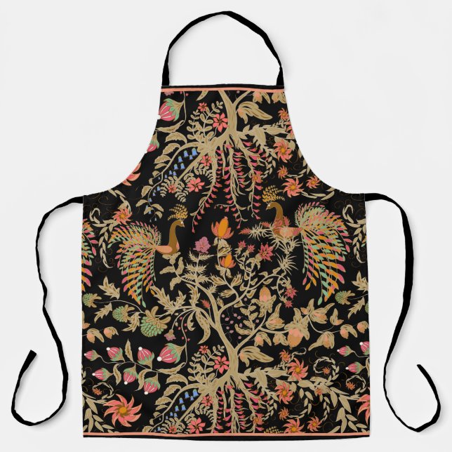 Chinesisches Blumenmuster mit schönen Vögeln  Schürze (Vorderseite)