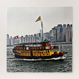 Chinesisches Boot Victoria Harbour Hong Kong