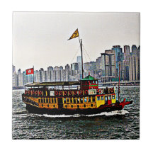 Chinesisches Boot Victoria Harbour Hong Kong