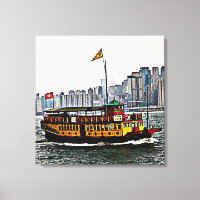 Chinesisches Boot Victoria Harbour Hong Kong