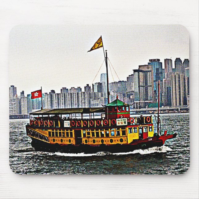 Chinesisches Boot Victoria Harbour Hong Kong Mousepad (Vorne)