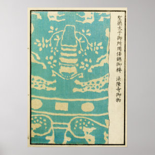 Chinesisches Cloisonné-Emaille-Muster von 1880 Poster