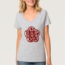 Chinesisches doppeltes Glück-T-Shirt