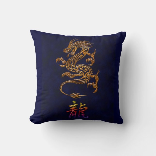 Chinesisches Dracheentwurfs-Wurfskissen Kissen (Vorderseite)