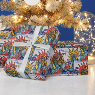 Chinesisches Drachenhandbuch Geschenkpapier