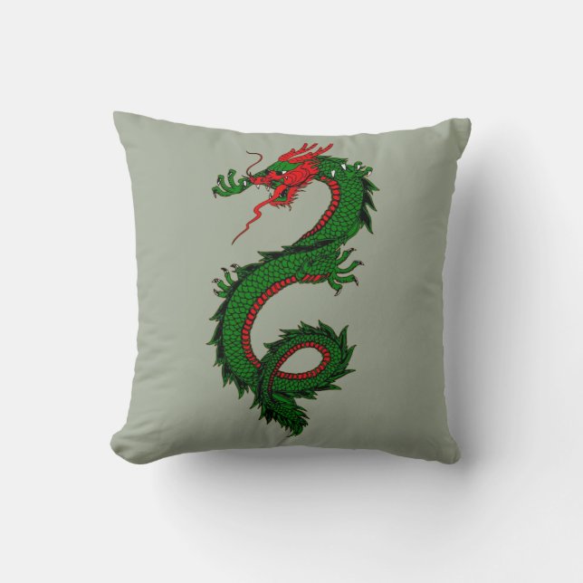 Chinesisches Drachenkissen Kissen (Vorderseite)